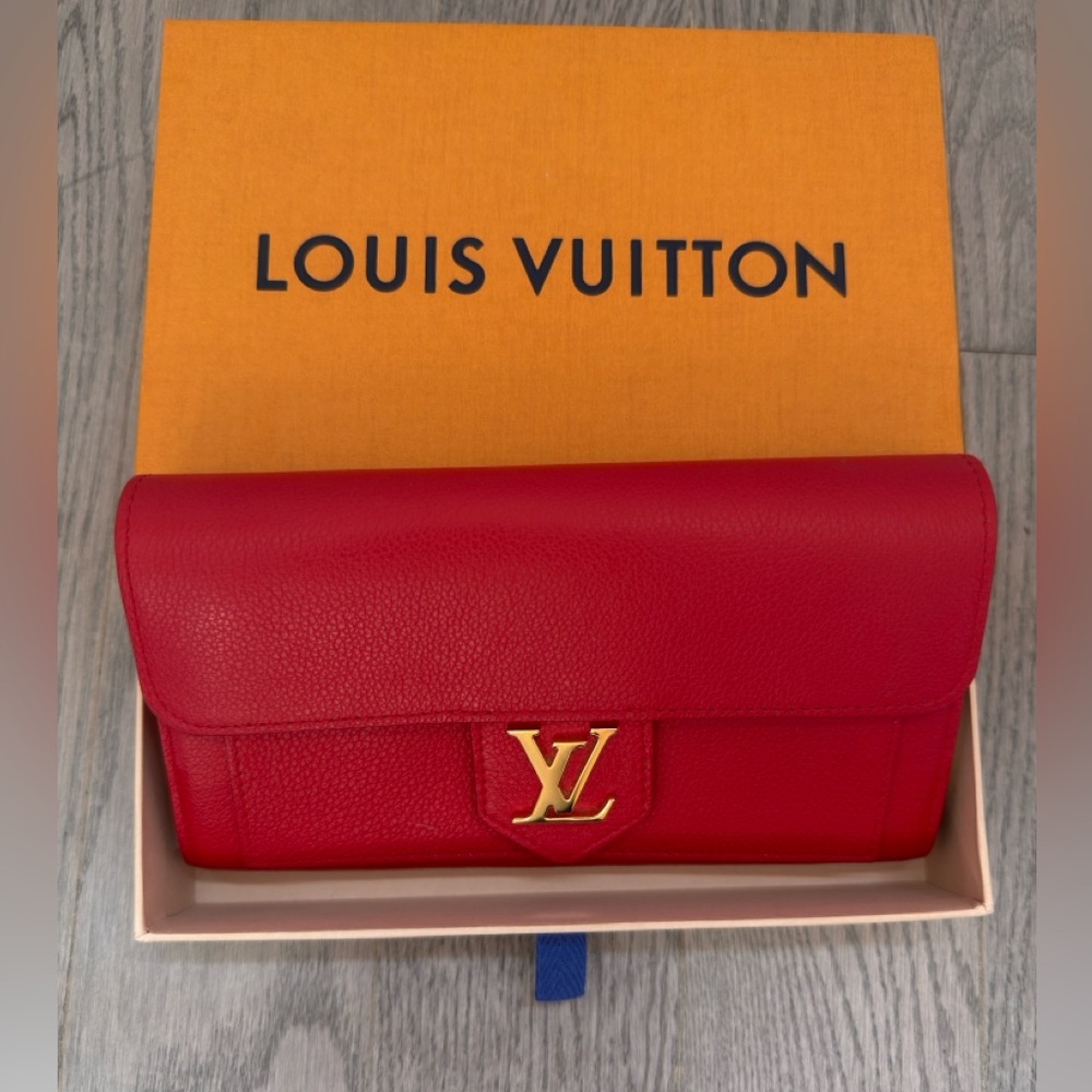 Louis Vuitton Lockme Calf Leather Long Wallet